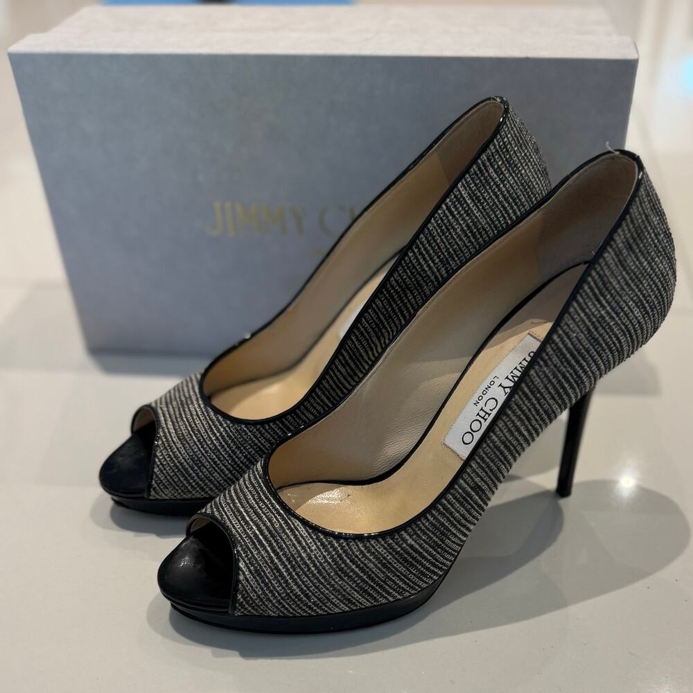 Jimmy Choo Peep Toe Stilletos Size 8